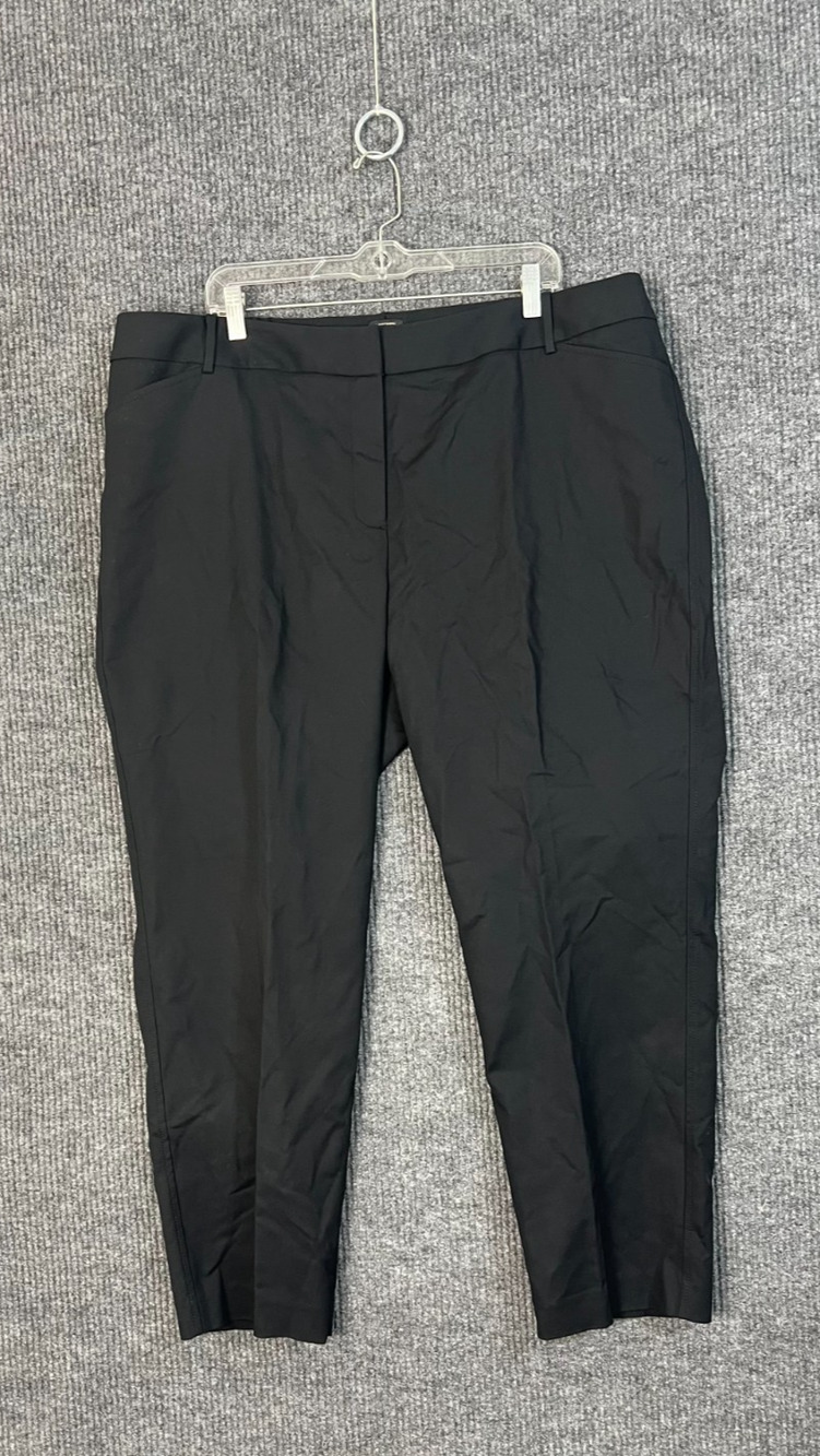 Talbots Hampshire Pants Womens Plus 20W Black Office Career Straight Leg Mature